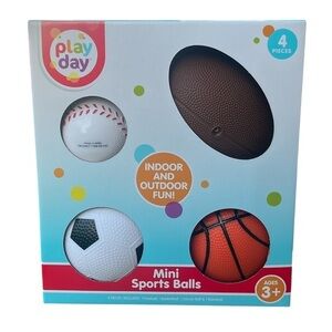 MINI SPORTS BALLS SET- BROWN, WHITE, BLACK